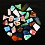 assorted color heart shaped stone